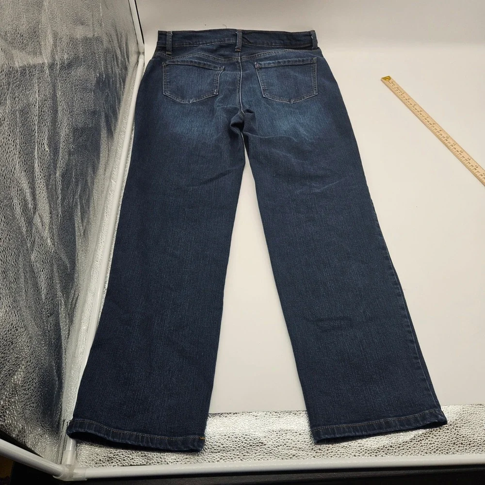 Gloria Vanderbilt Amanda High Rise Tapered‎ Jeans Dark Wash Mens 14S Blue Denim